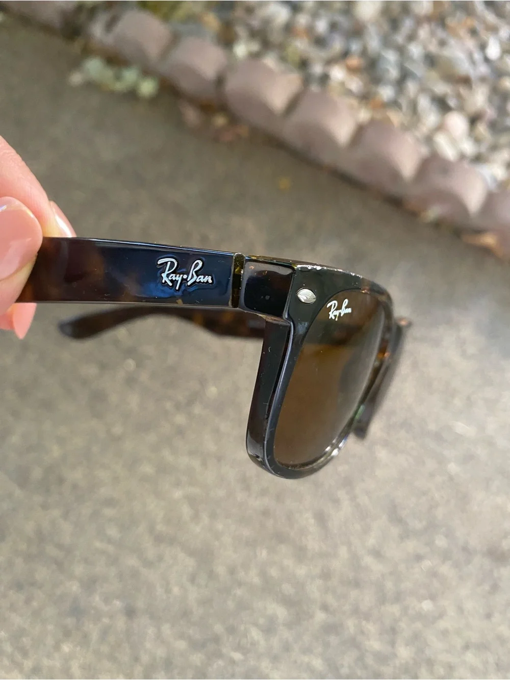 Ray-Ban Black Frame Sunglasses with Brown Lenses
